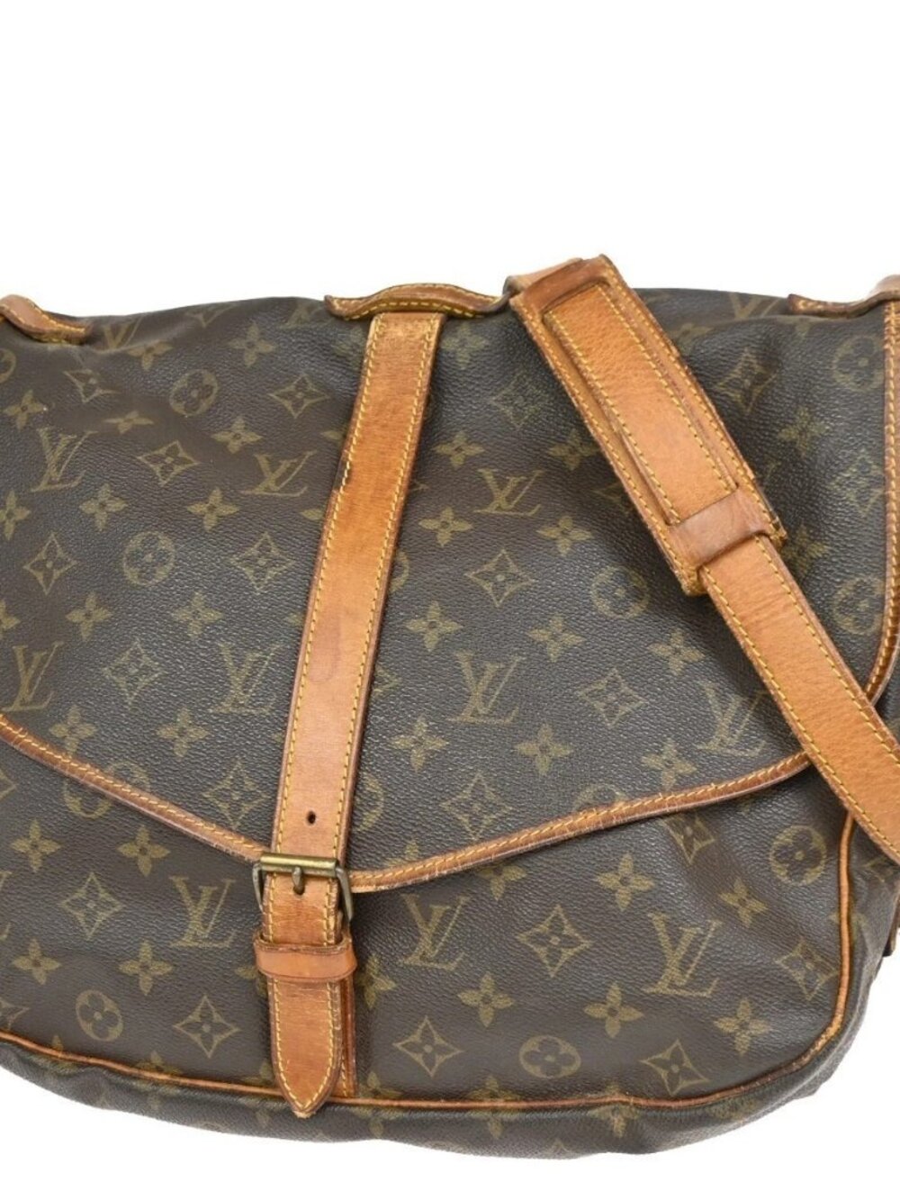 LOUIS VUITTON Saumur 35 Shoulder Bag Monogram Leather BN France M42254 80KD526